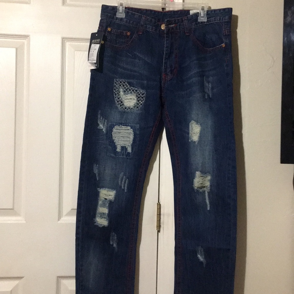 Dark blue jeans